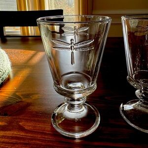 Set of 4 small Dragonfly Goblets